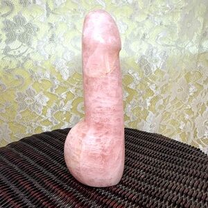 Gemstone sculpture rose quartz 7 1/2”